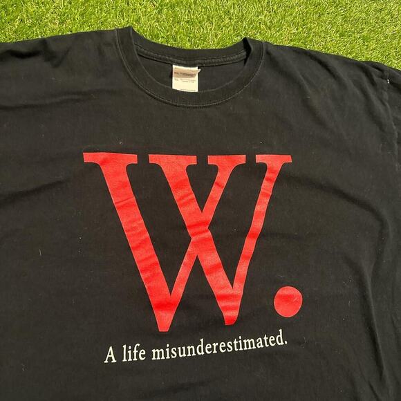 2008 "W." Lionsgate Movie Promo T-Shirt 'misunderestimated' - Picture 2 of 6